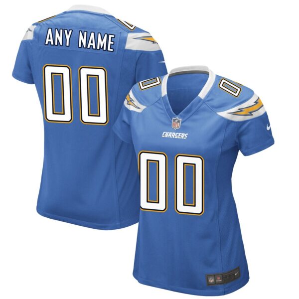 Los Angeles Chargers Nike Women’s Custom Game Jersey – Light Blue