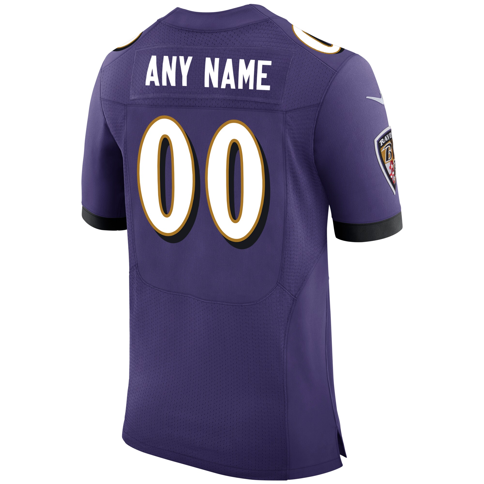 Men's Baltimore Ravens Nike Purple Speed Machine Custom Elite Jersey - Image 3