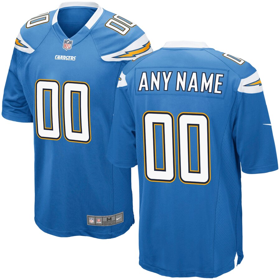 Los Angeles Chargers Nike Game Custom Jersey – Light Blue