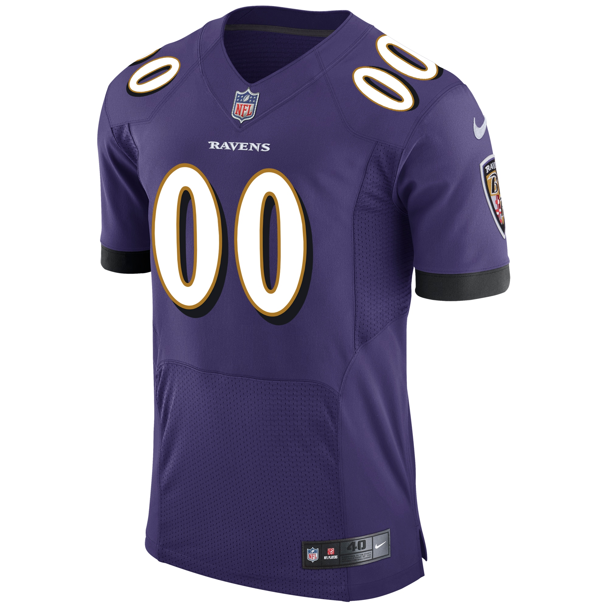 Men's Baltimore Ravens Nike Purple Speed Machine Custom Elite Jersey - Image 2