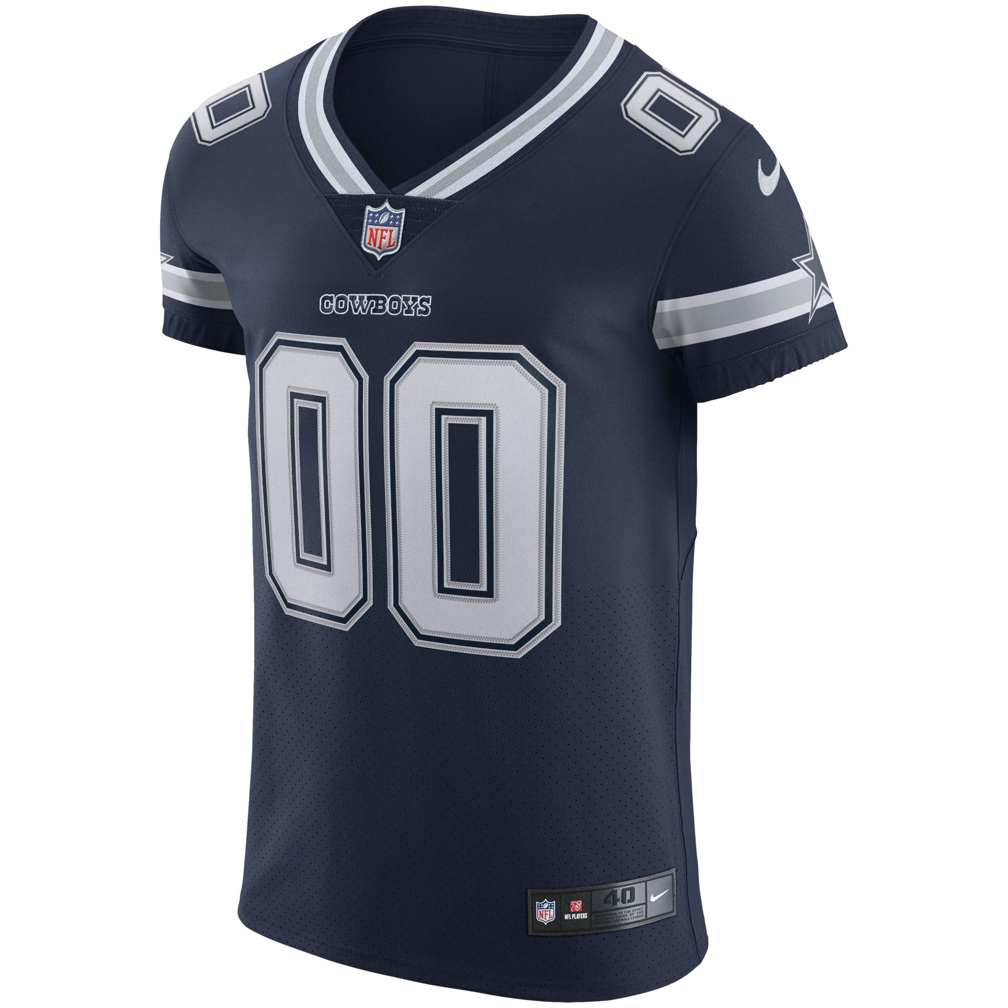 Men's Dallas Cowboys Nike Navy Vapor Elite Custom Jersey - Image 2