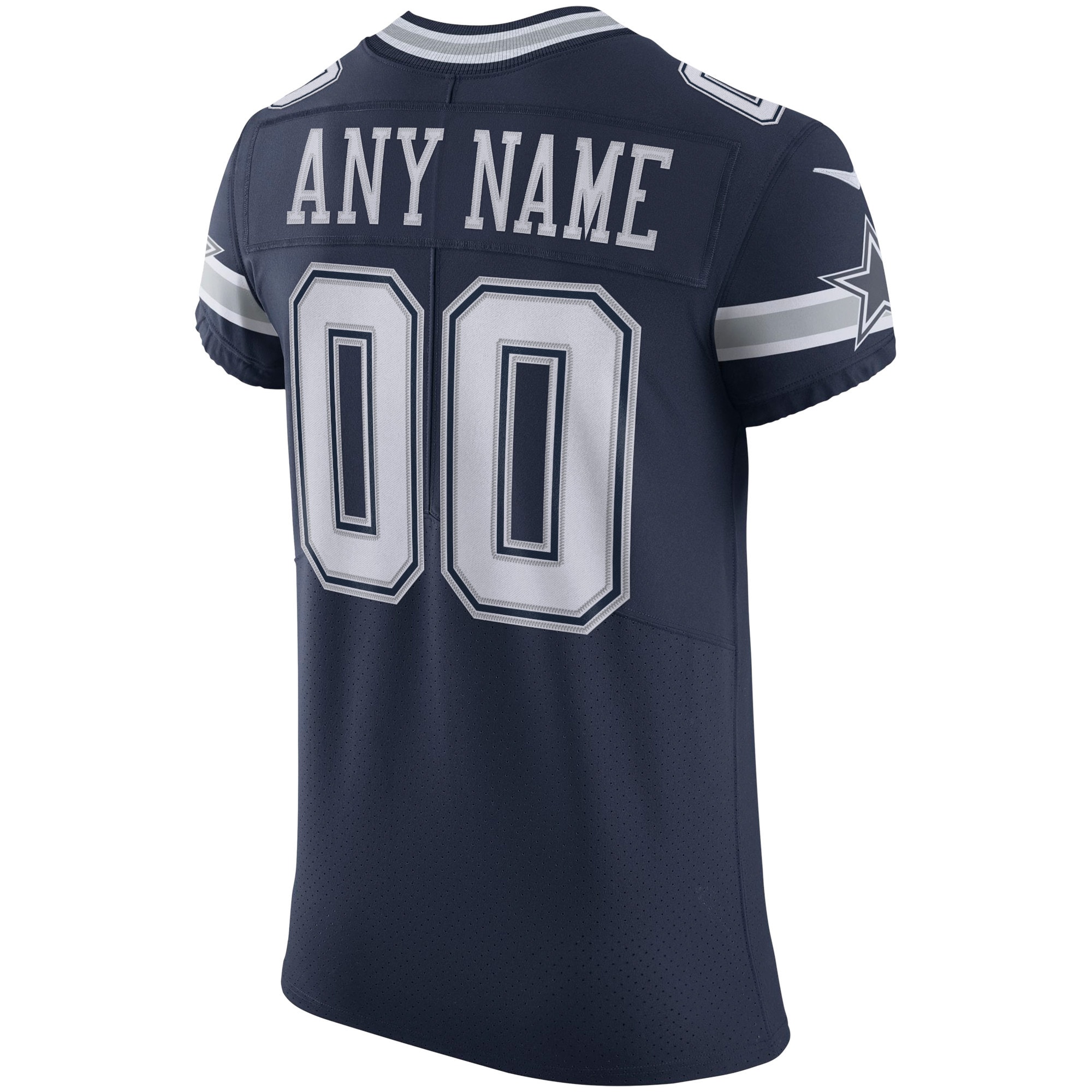 Men's Dallas Cowboys Nike Navy Vapor Elite Custom Jersey - Image 3