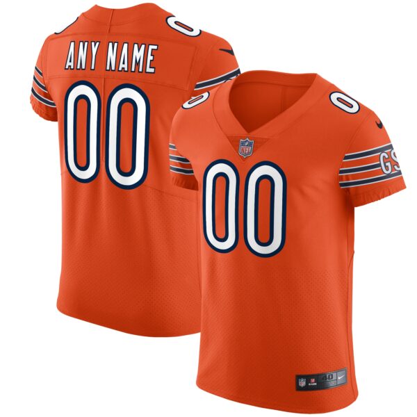Men's Chicago Bears Nike Orange Vapor Elite Custom Jersey