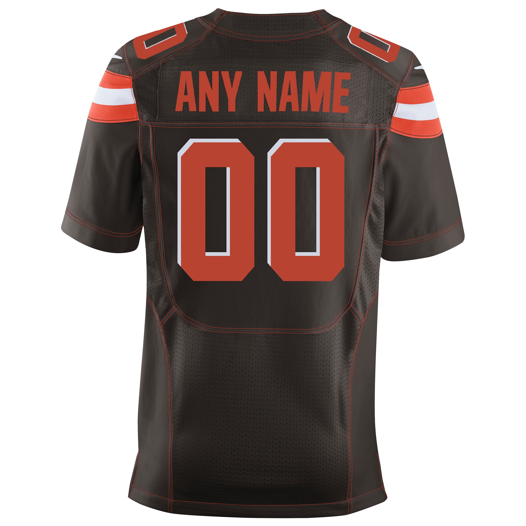 Men's Cleveland Browns Nike Brown Elite Custom Jersey - Image 3