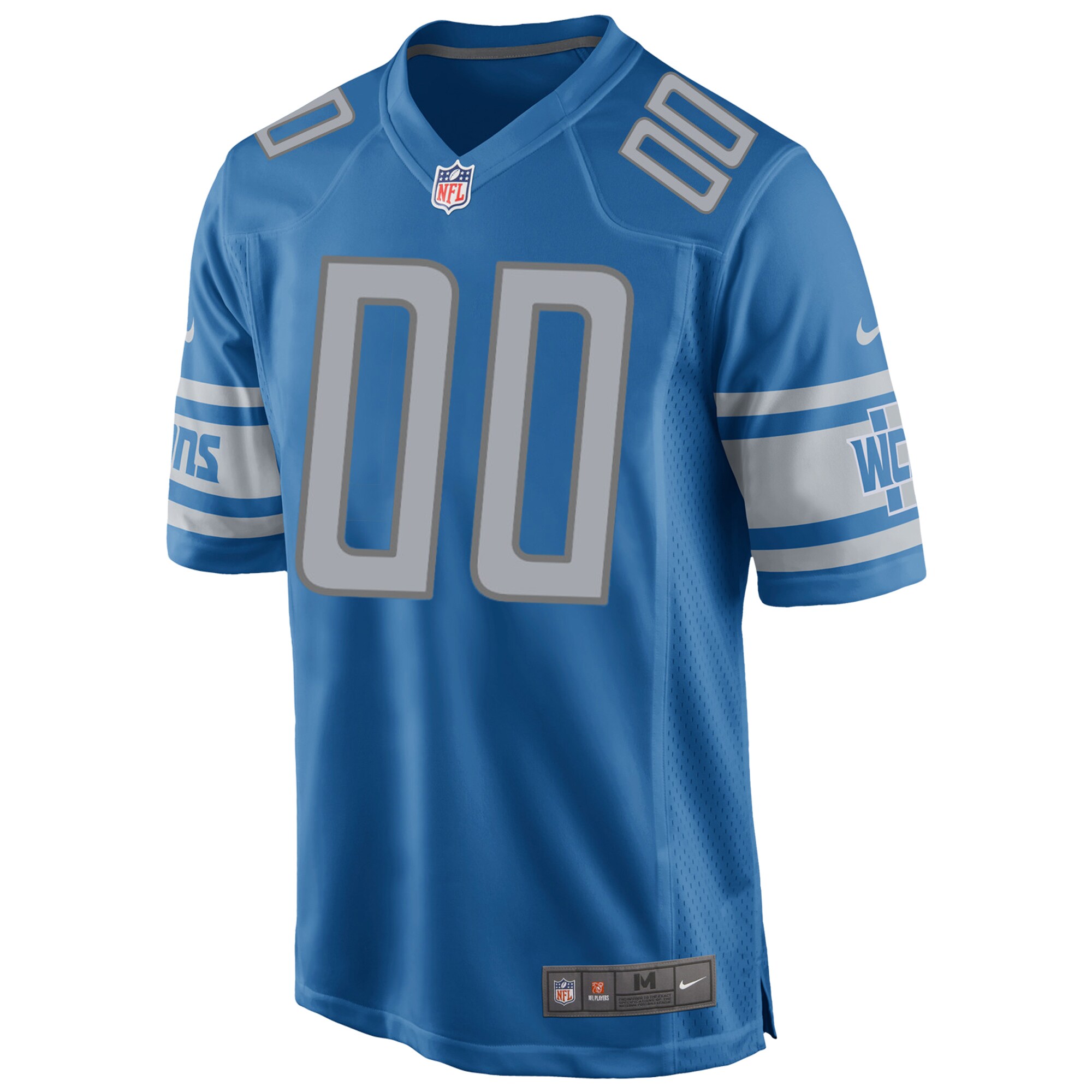 Men's Detroit Lions Nike Blue Custom Game Jersey - Image 2