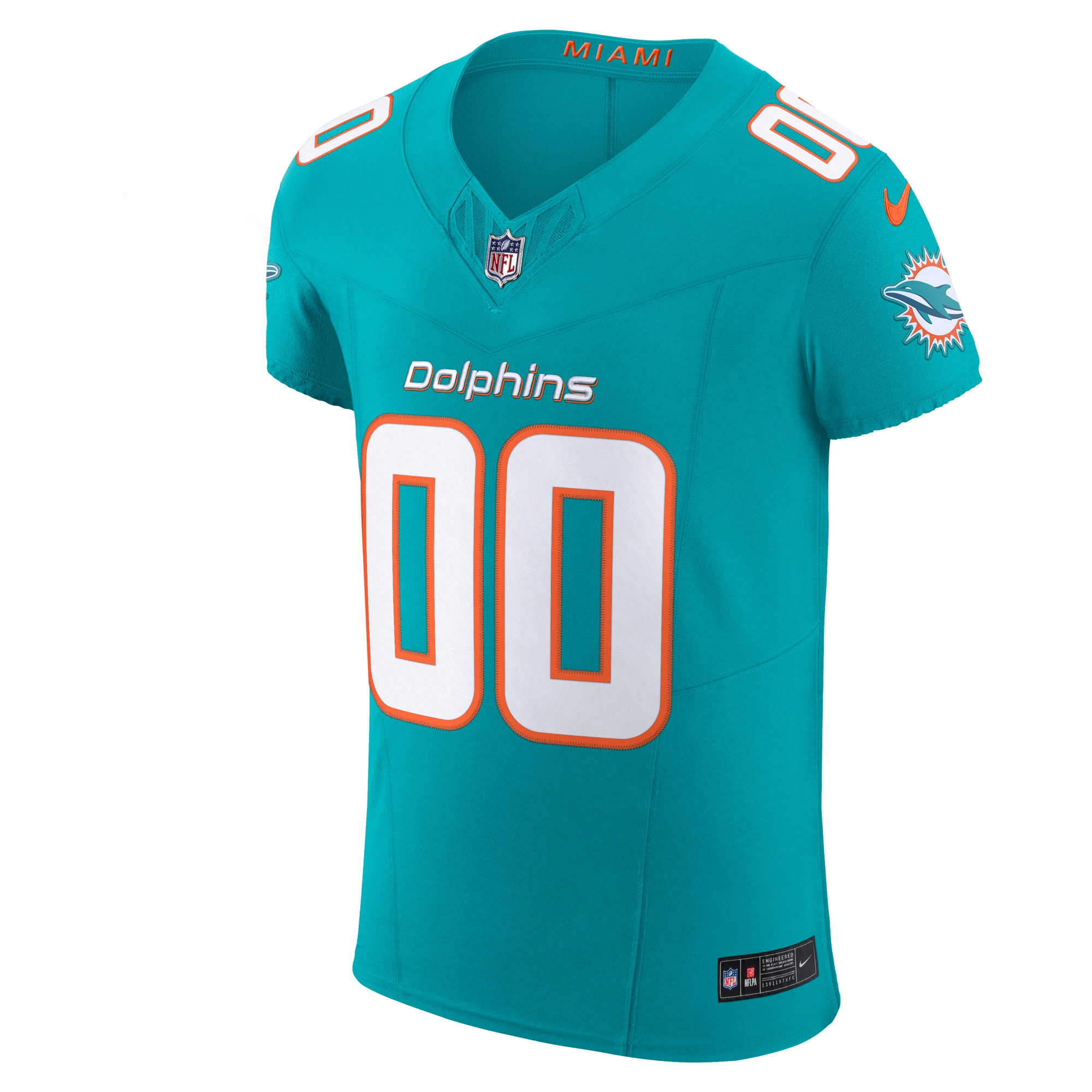 Men's Miami Dolphins Nike Aqua Vapor F.U.S.E. Elite Custom Jersey - Image 2