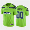 Men’s Seattle Seahawks ACTIVE PLAYER Custom 2020 Green Team Big Logo Limited Stitched Jersey