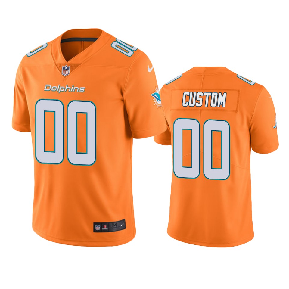 Miami Dolphins Custom Orange Nike Color Rush Limited jersey