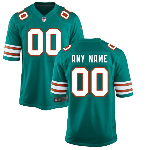 Miami Dolphins Nike Youth Custom Throwback Game Jersey – Aqua