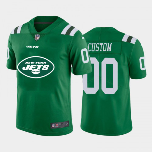 Men’s New York Jets ACTIVE PLAYER Custom Green 2020 Team Big Logo Limited Stitched NFL Jersey