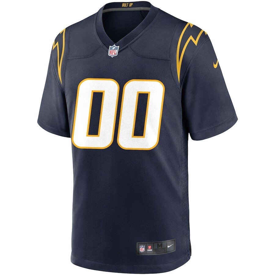 Men’s Nike Navy Los Angeles Chargers Alternate Custom Game Jersey - Image 2