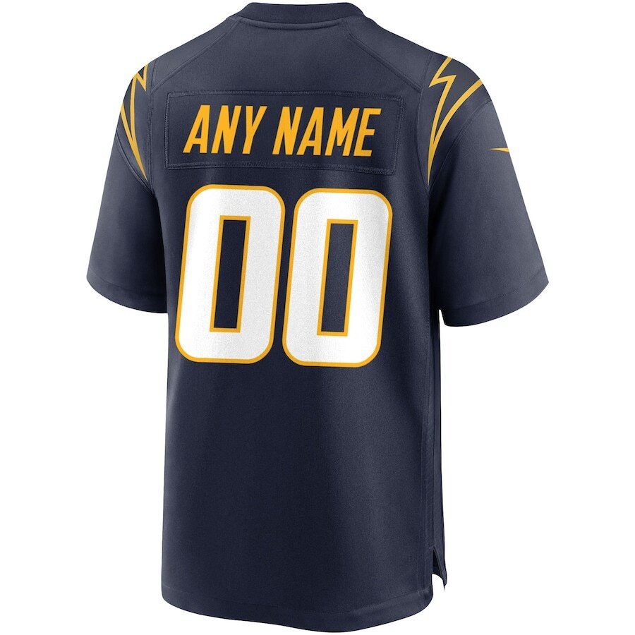 Men’s Nike Navy Los Angeles Chargers Alternate Custom Game Jersey - Image 3