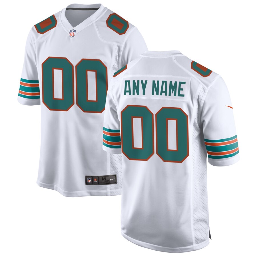 Miami Dolphins Nike Youth 2019 Alternate Custom Game Jersey – White