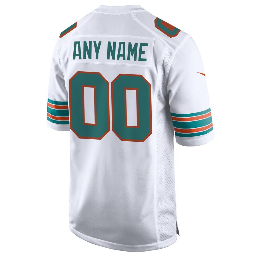 Miami Dolphins Nike Youth 2019 Alternate Custom Game Jersey – White - Image 3