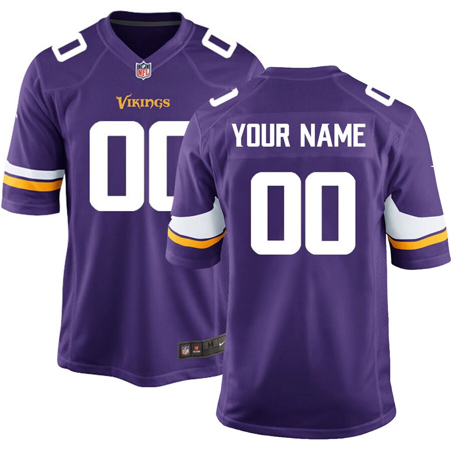 Minnesota Vikings Nike Custom Game Jersey – Purple