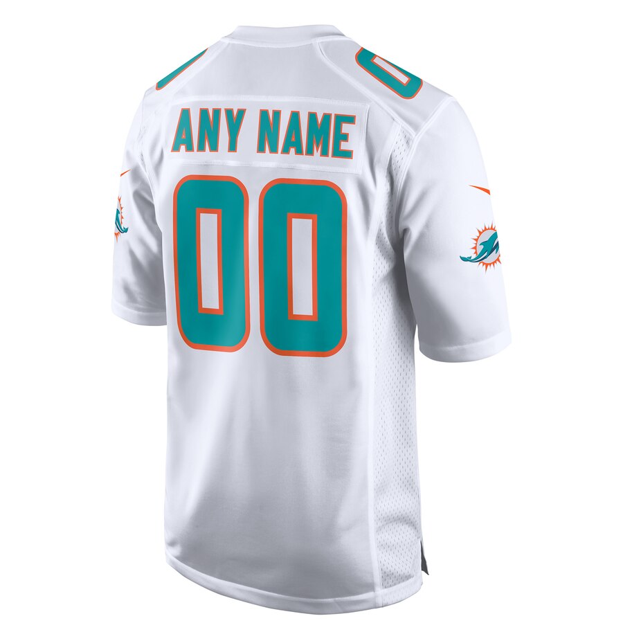 Miami Dolphins Nike 2018 Custom Game Jersey – White - Image 3