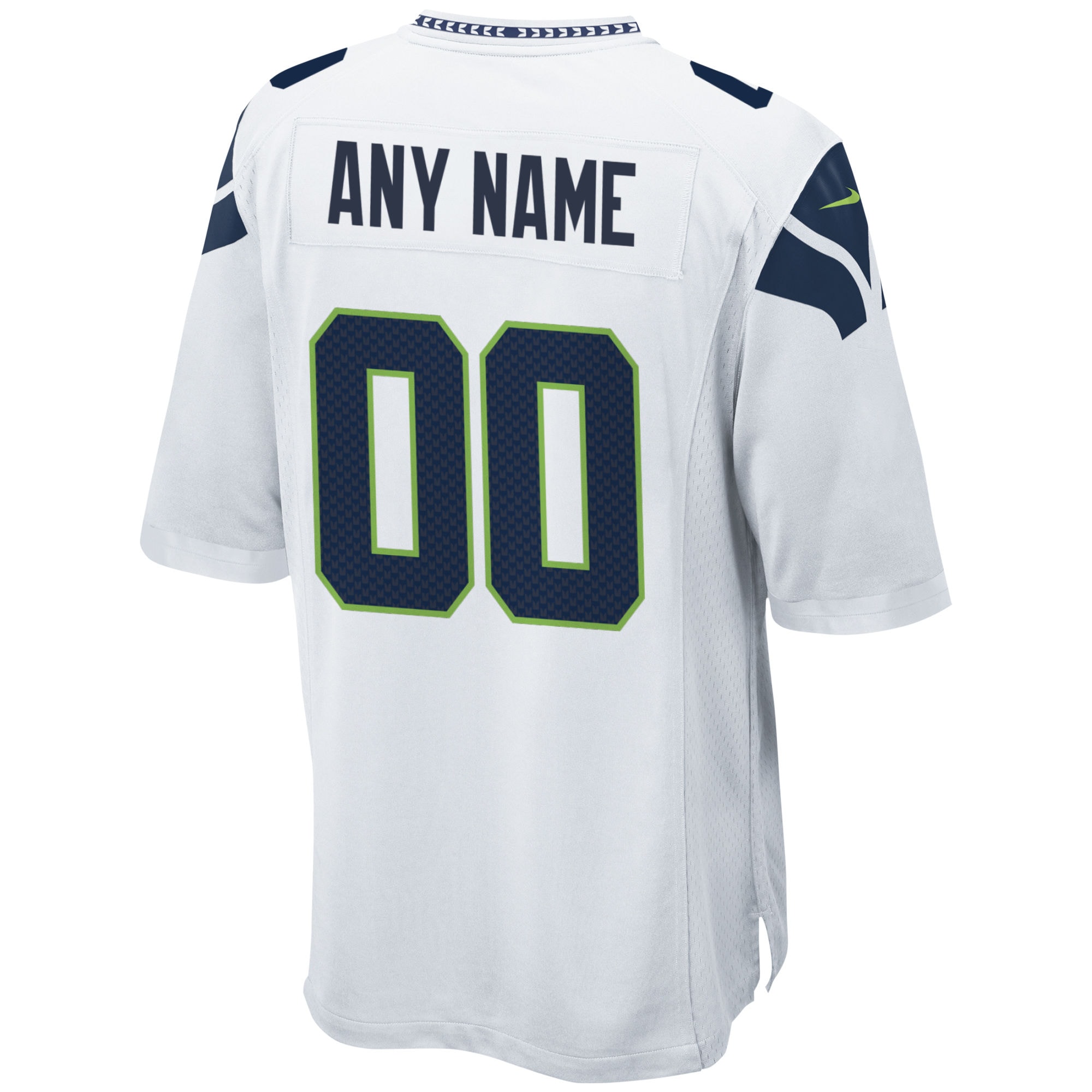 Men's Seattle Seahawks Nike White Custom Game Jersey - Image 3