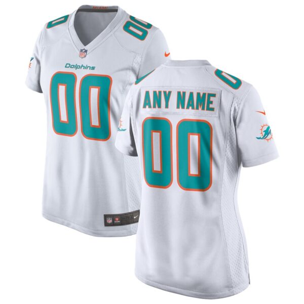 Miami Dolphins Nike Women’s 2018 Custom Game Jersey – White