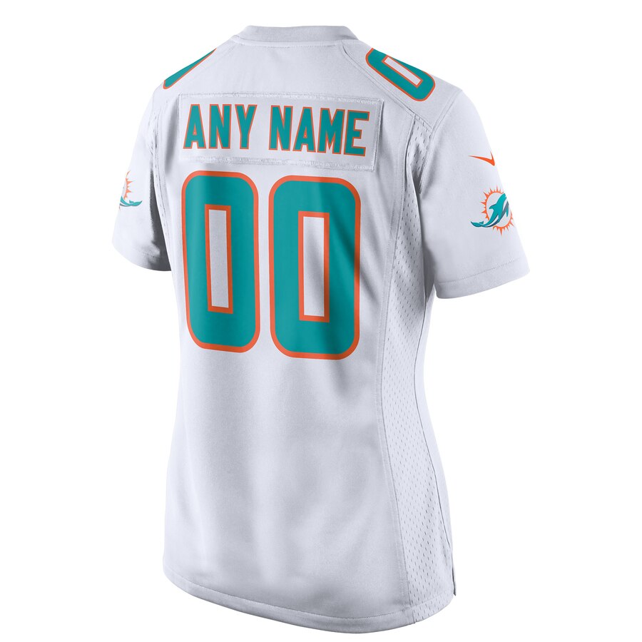 Miami Dolphins Nike Women’s 2018 Custom Game Jersey – White - Image 3