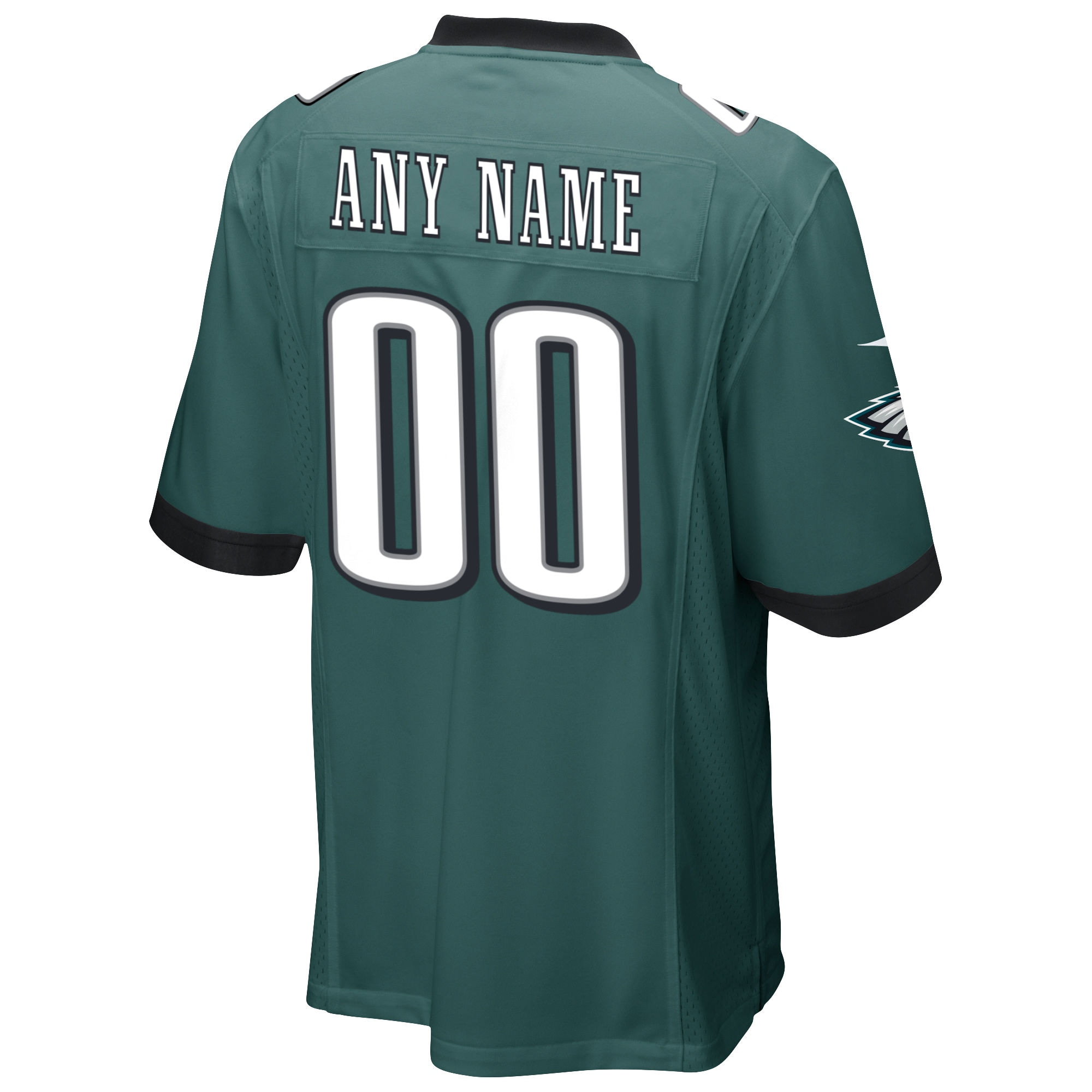 Men's Philadelphia Eagles Nike Midnight Green Custom Game Jersey - Image 3