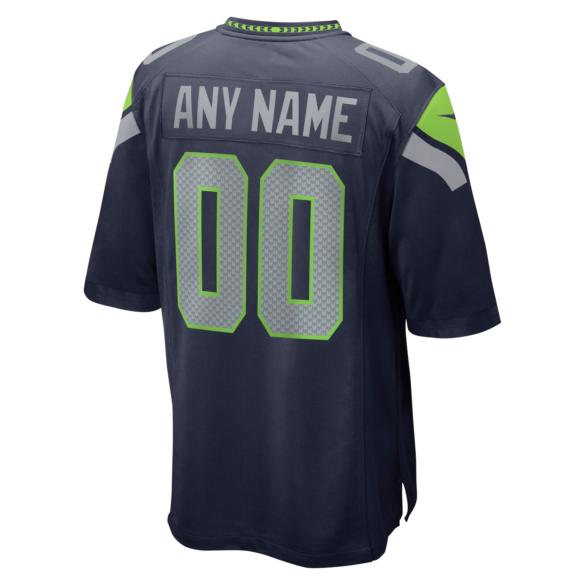 Men's Seattle Seahawks Nike College Navy Custom Game Jersey - Image 3