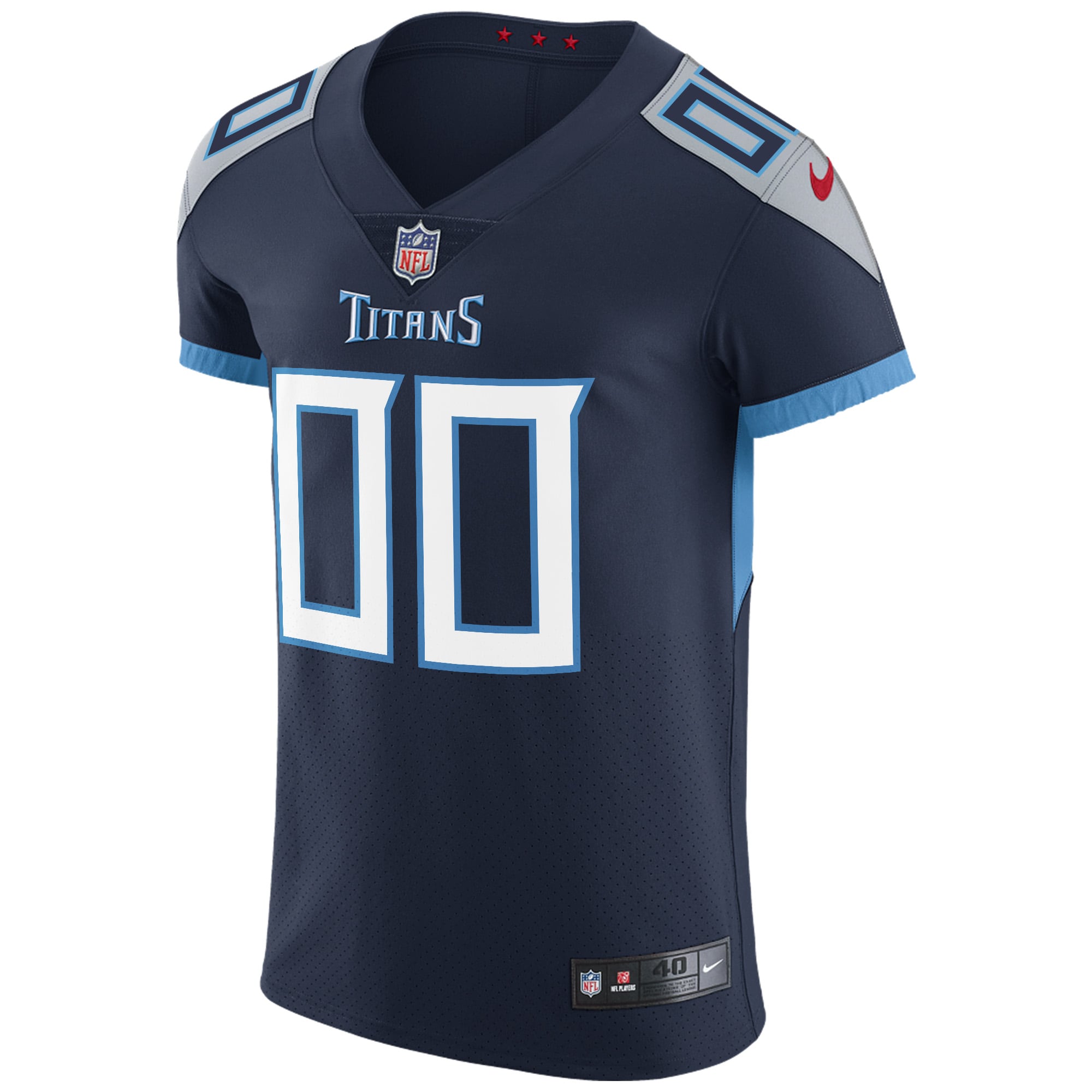 Men's Tennessee Titans Nike Navy Vapor Untouchable Custom Elite Jersey - Image 2