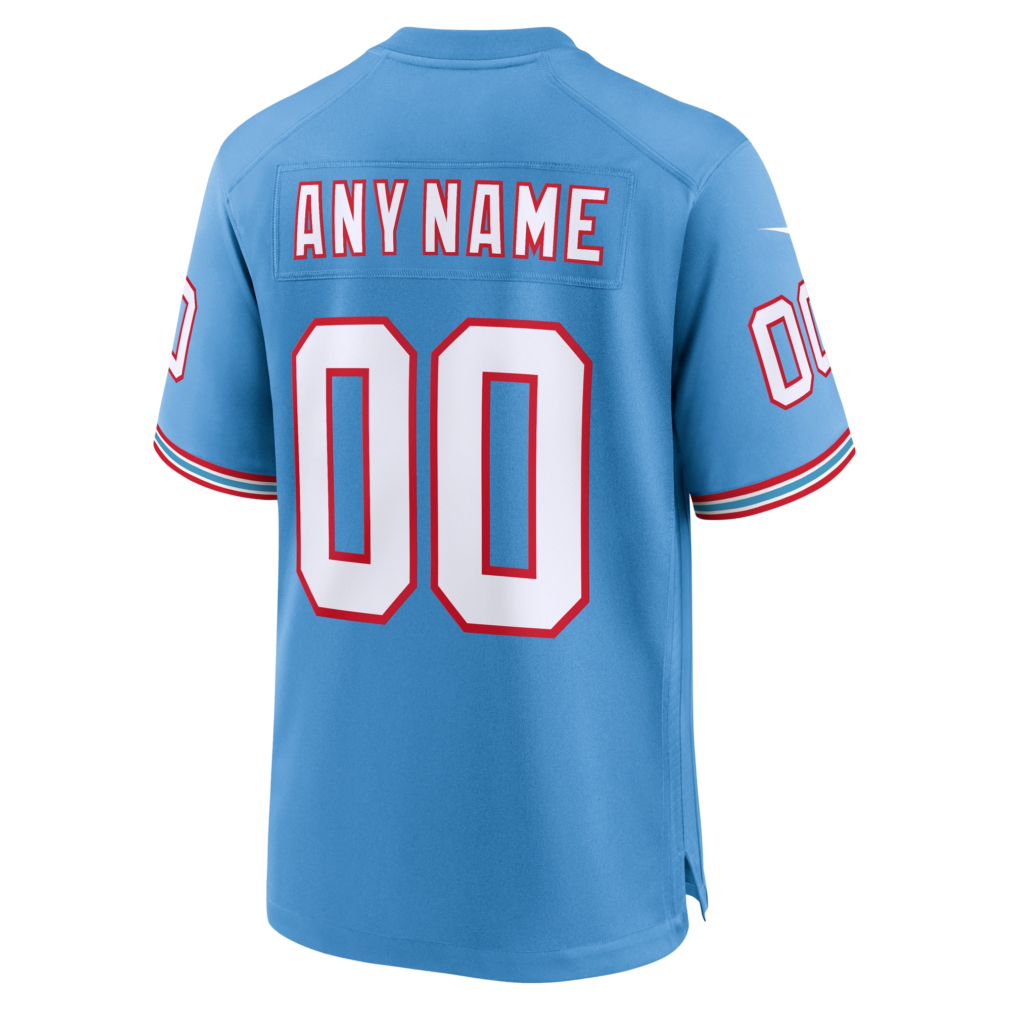 Men's Tennessee Titans Nike Light Blue Oilers Throwback Custom Game Jersey - Image 3