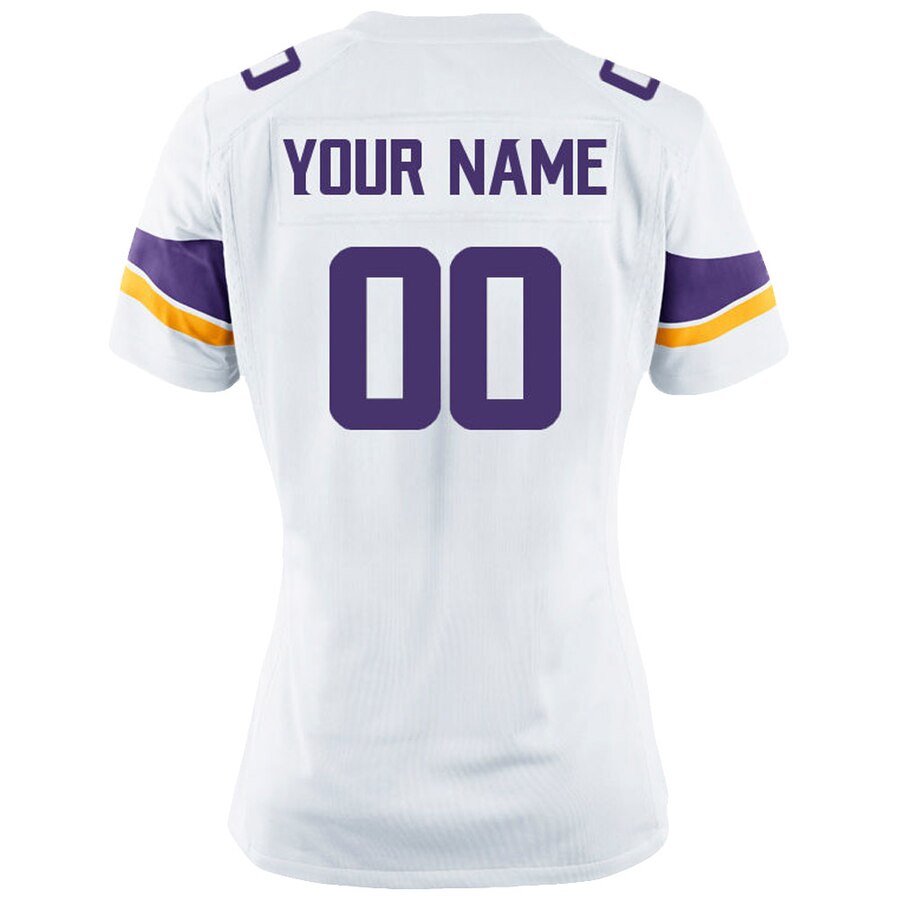 Minnesota Vikings Nike Women’s Custom Game Jersey – White - Image 3