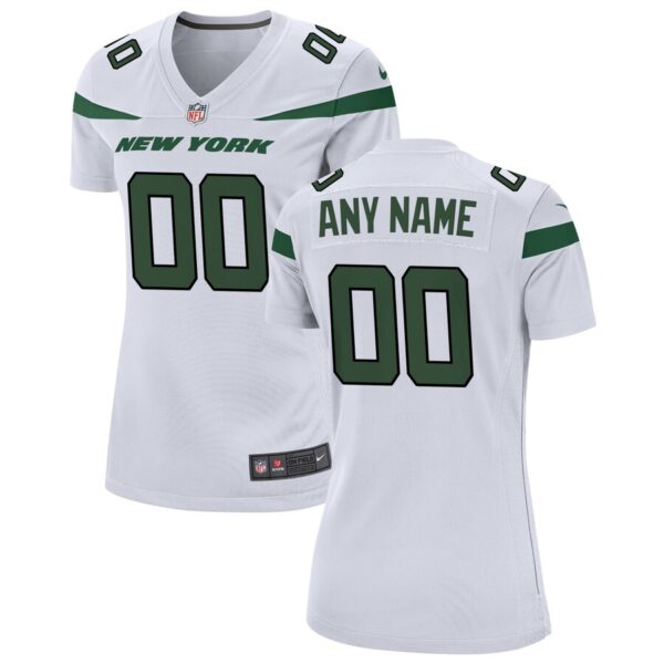 New York Jets Nike Women’s Custom Game Jersey – Spotlight White