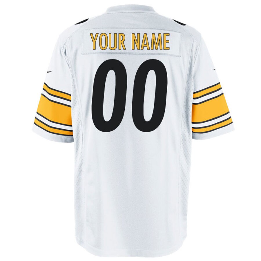 Nike Men’s Pittsburgh Steelers Customized Game White Jersey - Image 3