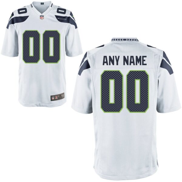 Nike Men’s Seattle Seahawks Customized White Game Jersey