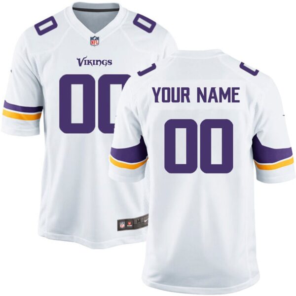 Nike Men’s Minnesota Vikings Customized White Game Jersey