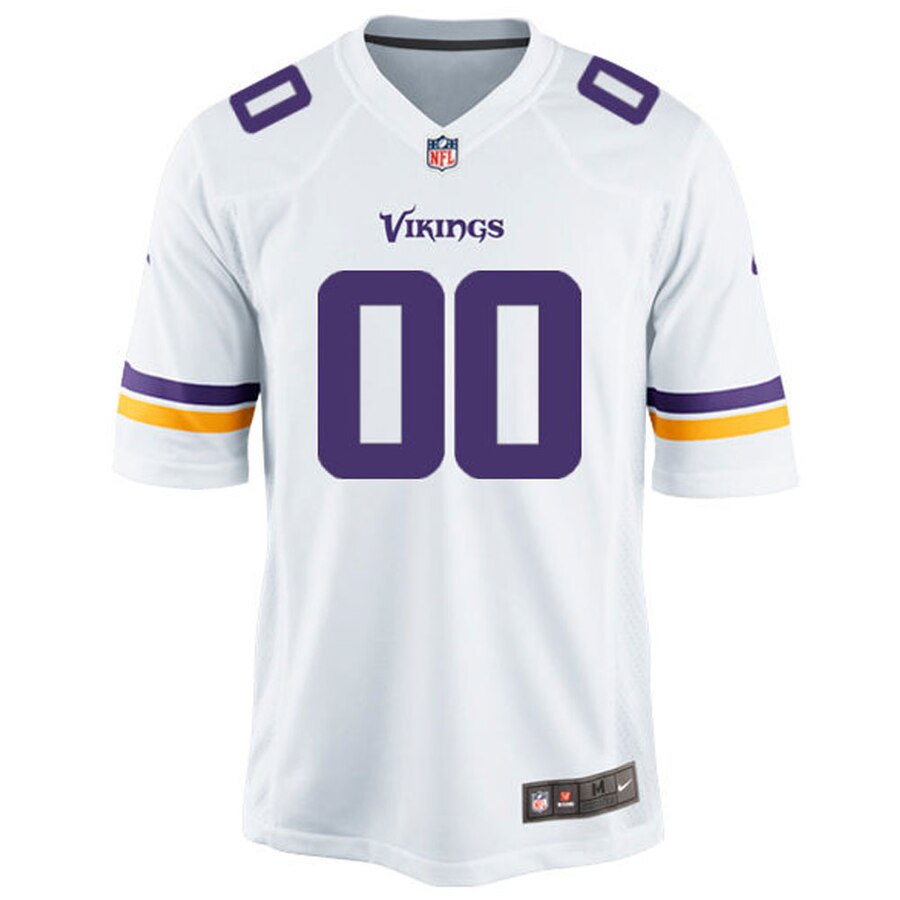 Nike Men’s Minnesota Vikings Customized White Game Jersey - Image 2