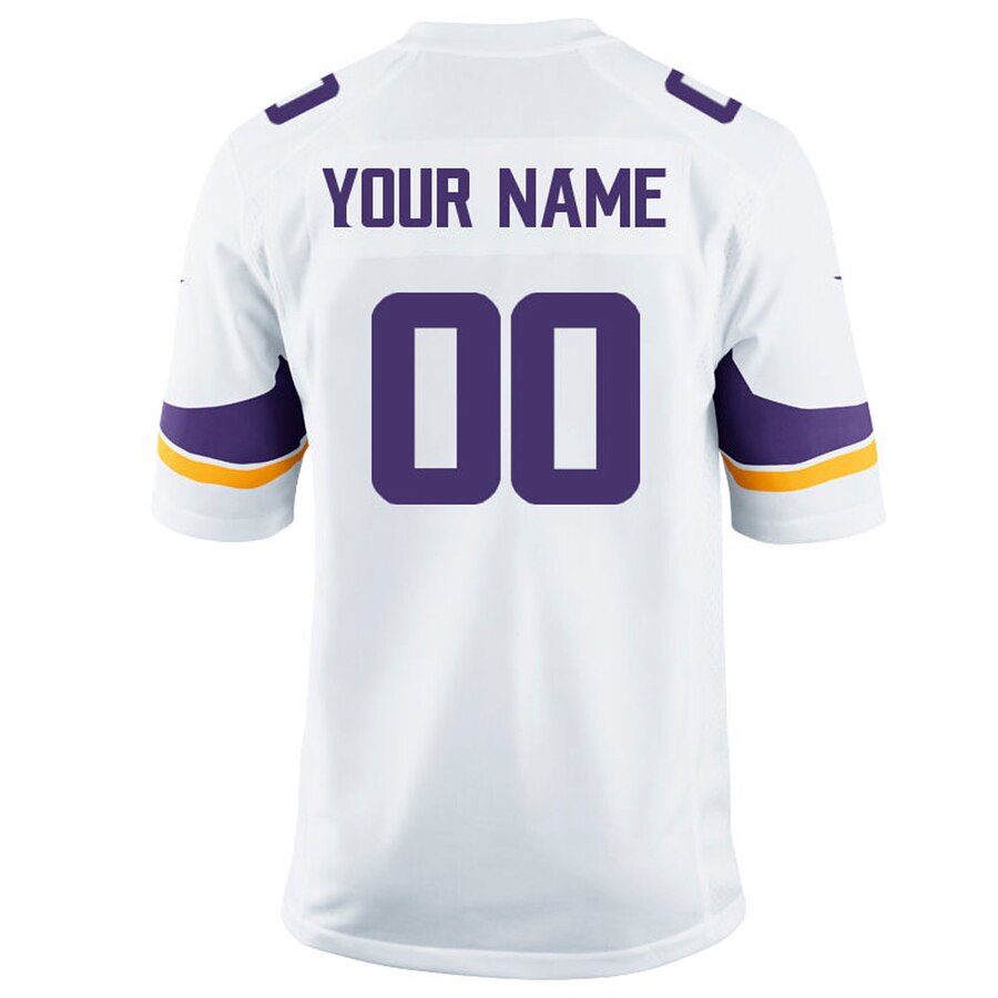 Nike Men’s Minnesota Vikings Customized White Game Jersey - Image 3