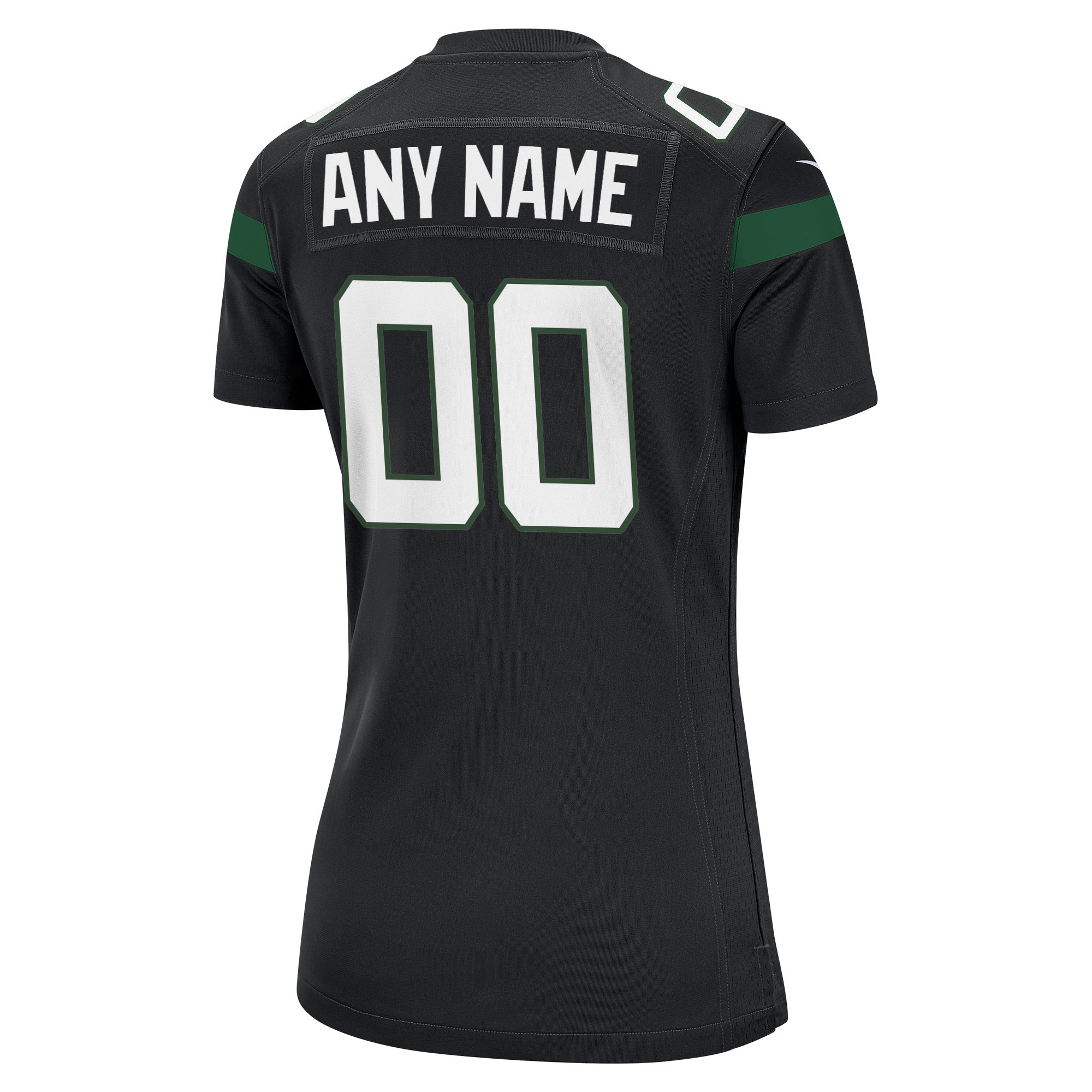 New York Jets Nike Women’s Alternate Custom Game Jersey – Stealth Black - Image 3