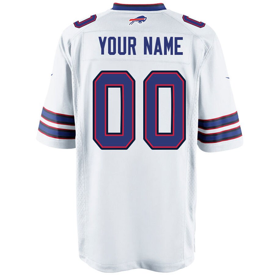 Nike Men’s Buffalo Bills Customized Game White Jersey - Image 3