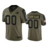 Panthers Custom Limited Jersey Olive 2021 Salute To Service
