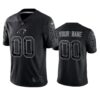 Panthers Custom Reflective Limited Black Jersey Men’s