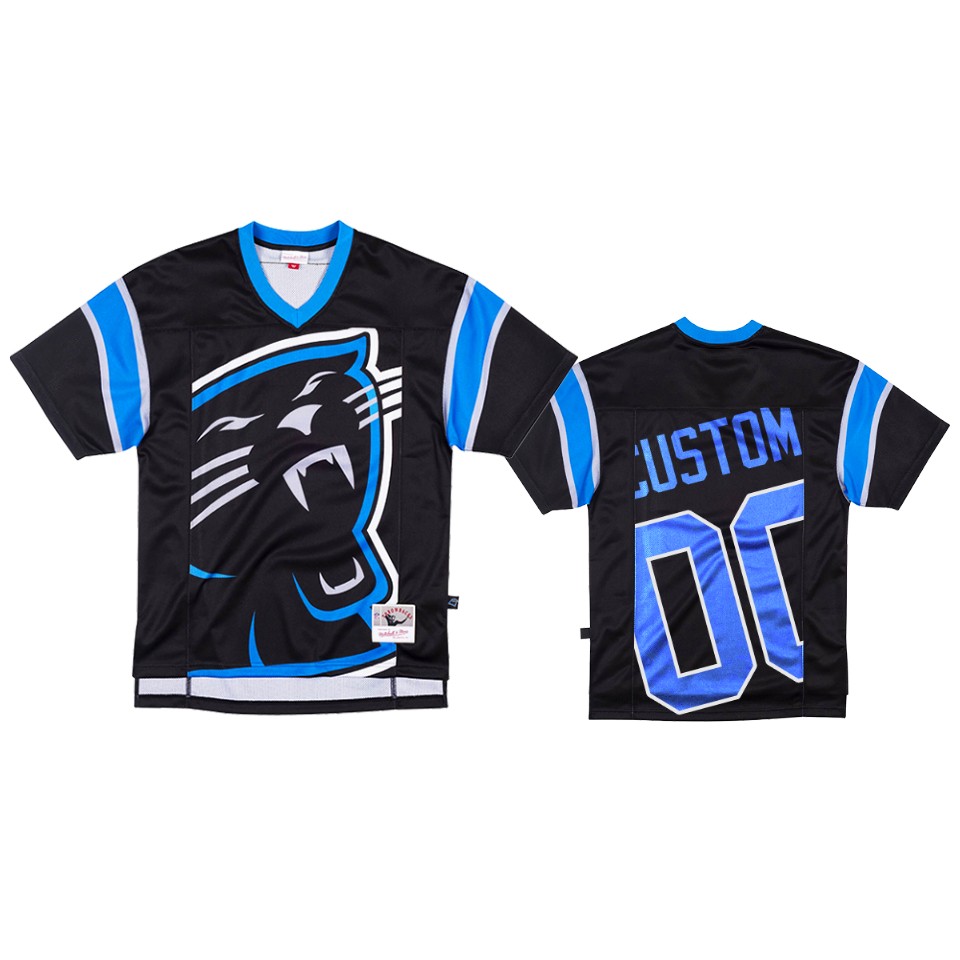 Panthers Custom Big Face Black Jersey Men’s