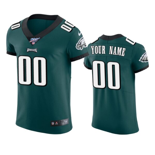 Philadelphia Eagles Custom Midnight Green 100th Season Vapor Elite Jersey
