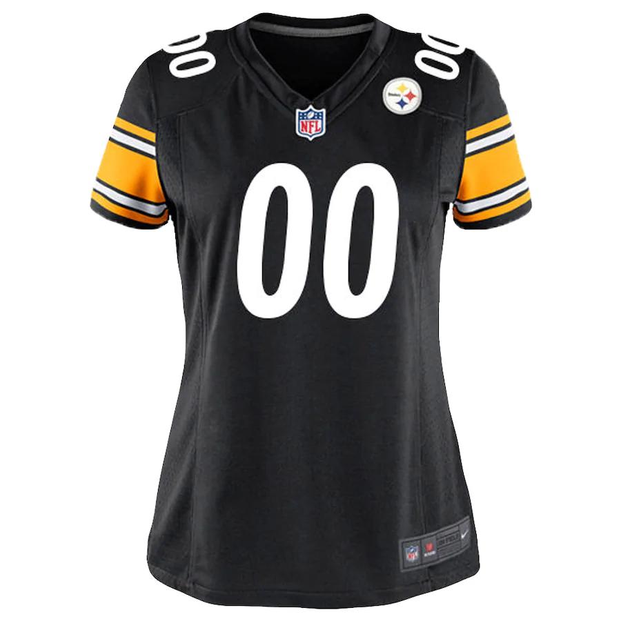 Pittsburgh Steelers Nike Women’s Custom Game Jersey – Black - Image 2