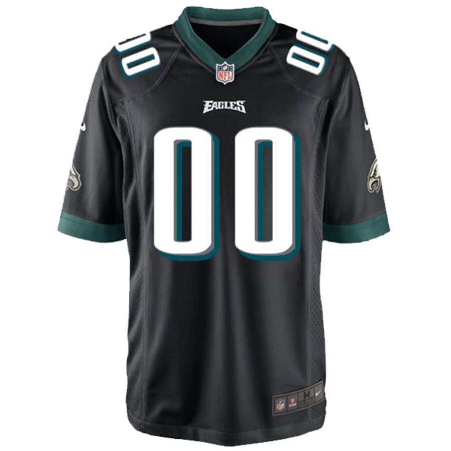 Philadelphia Eagles Nike Youth Game Custom Jersey – Black - Image 2