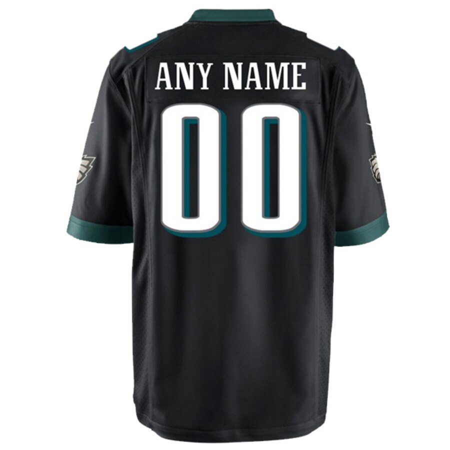 Philadelphia Eagles Nike Youth Game Custom Jersey – Black - Image 3