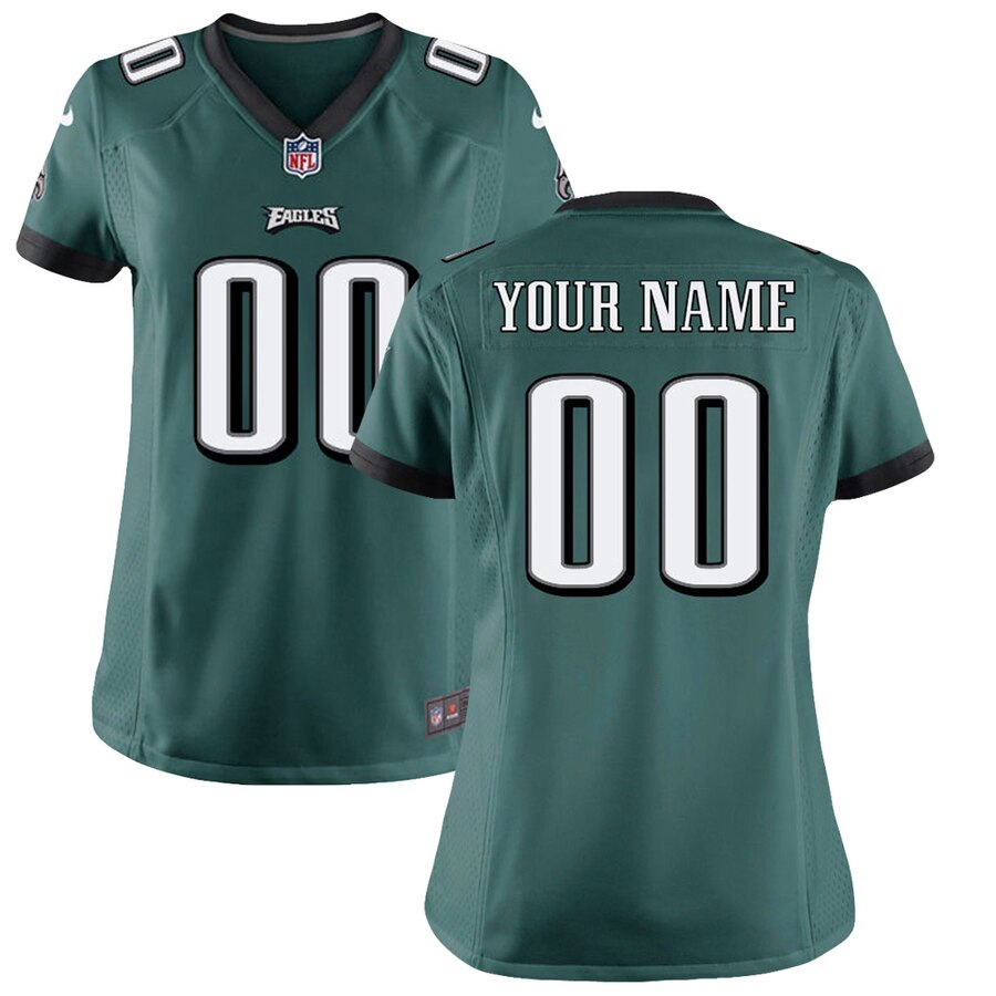 Philadelphia Eagles Nike Women’s Custom Game Jersey – Midnight Green