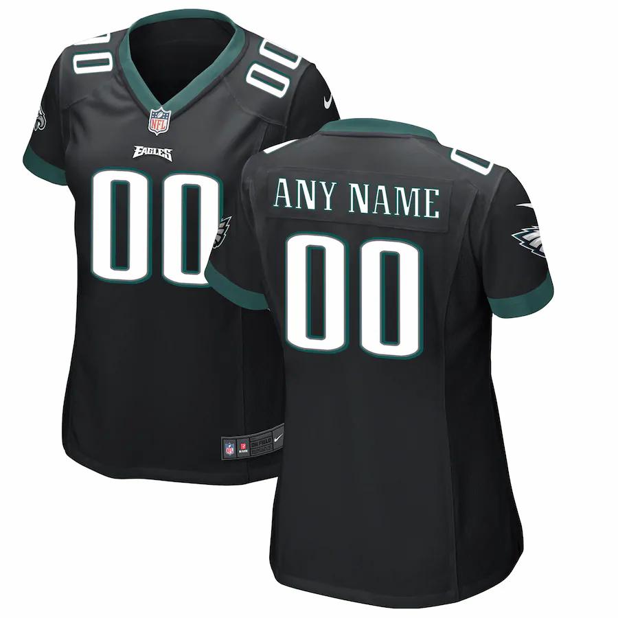 Philadelphia Eagles Nike Women’s Custom Game Jersey – Black