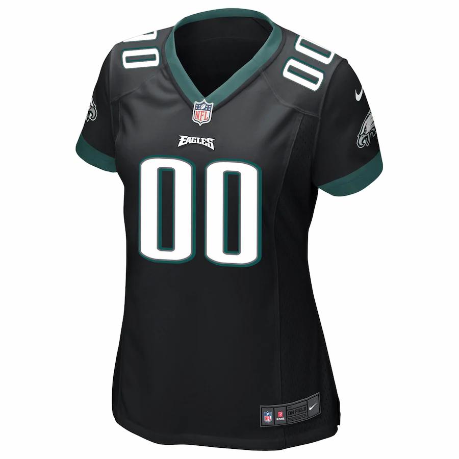 Philadelphia Eagles Nike Women’s Custom Game Jersey – Black - Image 2