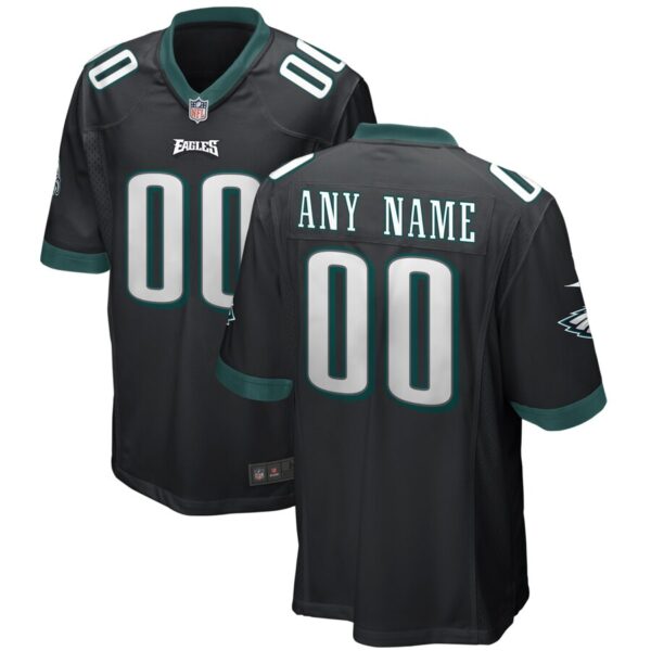 Philadelphia Eagles Nike Alternate Custom Game Jersey – Black