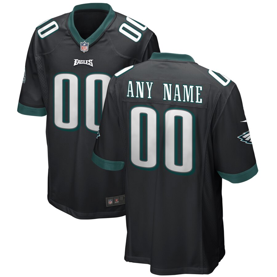 Philadelphia Eagles Nike Alternate Custom Game Jersey – Black