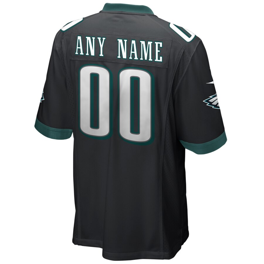 Philadelphia Eagles Nike Alternate Custom Game Jersey – Black - Image 3