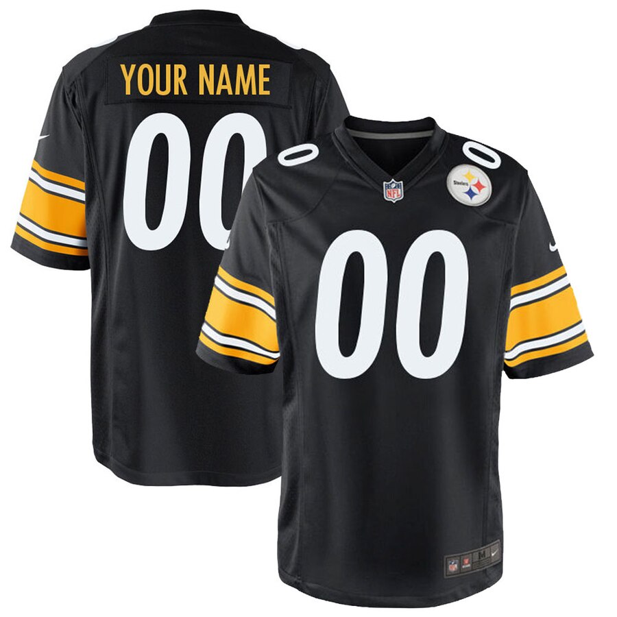 Pittsburgh Steelers Nike Custom Game Jersey – Black